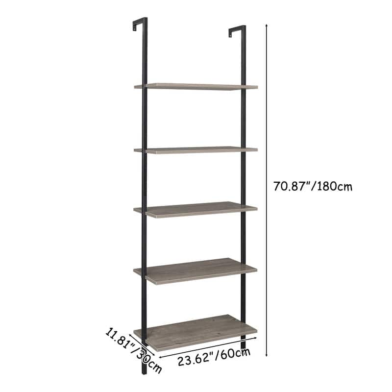 5Tier Wood Ladder Bookcase with Metal Frame Bed Bath & Beyond 34190146