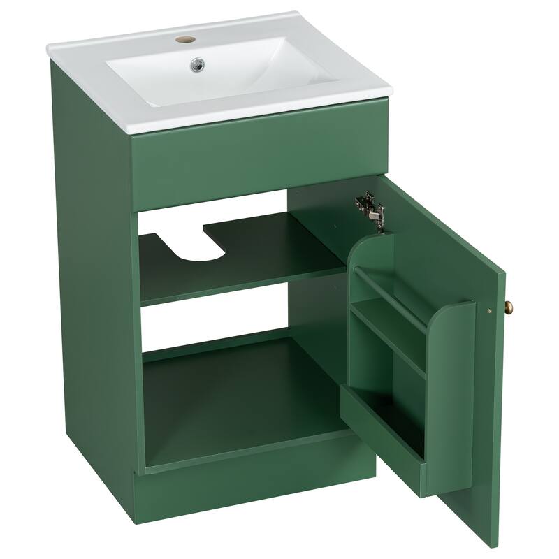 Christopher Knight Home - Ethan 20" Bathroom MDF Vanity with Sink and Storage Cabinet