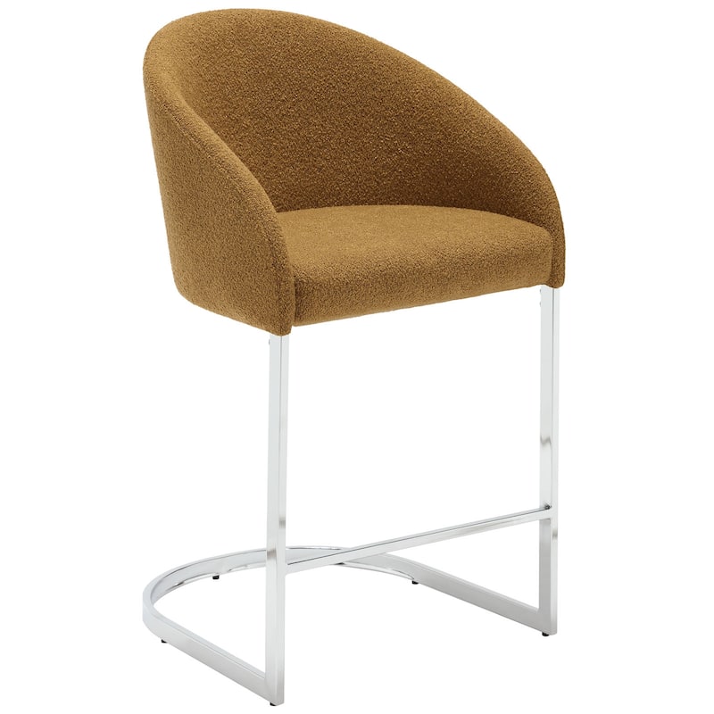 26" Fabric Upholstered Counter Height Bar Stools with Arms - 37" H x 22.4" W x 22" D