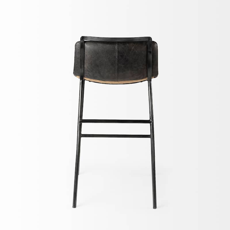 Kavalan Beige Fabric Seat with Black Metal Frame Bar Stool