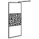 preview thumbnail 10 of 71, vidaXL Walk-in Shower Wall multi size Half Frosted ESG Glass Black