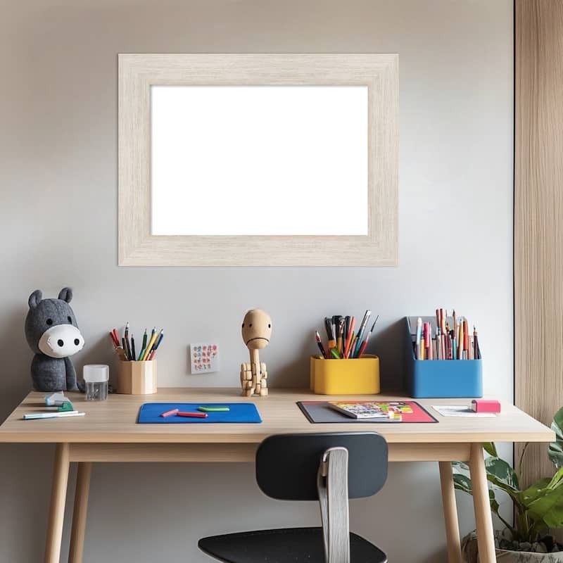 Amanti Art Hardwood Chocolate Framed Dry Erase Magnetic Board