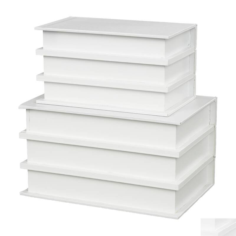 Black or White Canvas Box with White or Gold Explore, Dream, Discover Text (Set of 2)