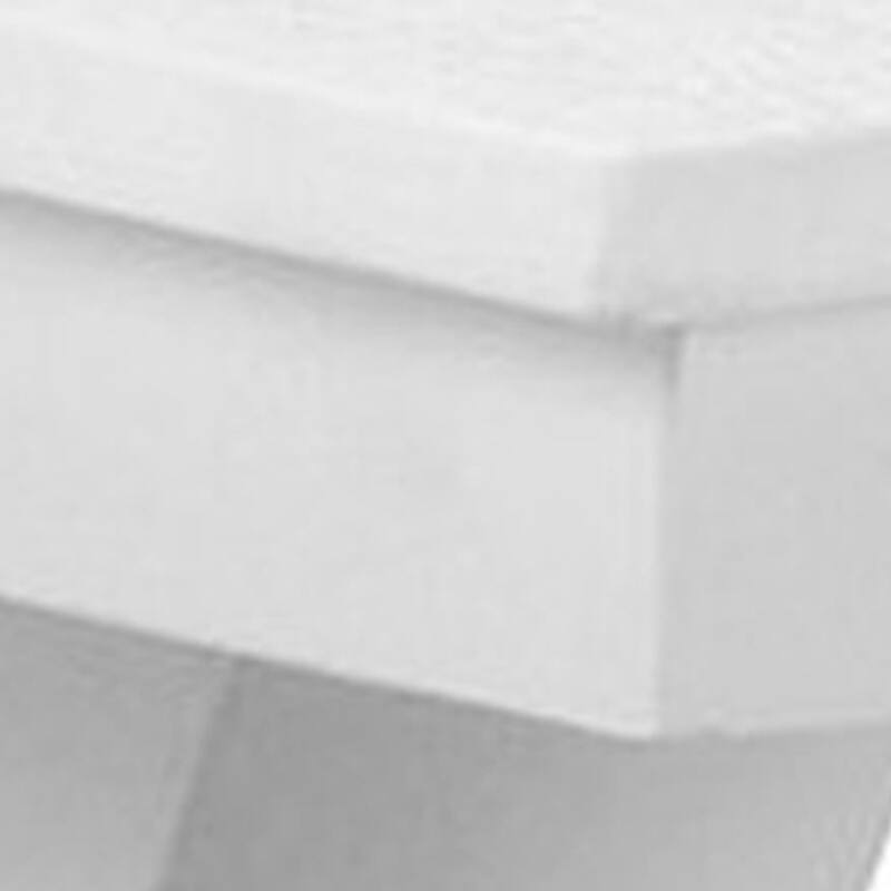 Zia 54 Inch Outdoor Dining Bench, White Polyresin Top, White Aluminum Frame