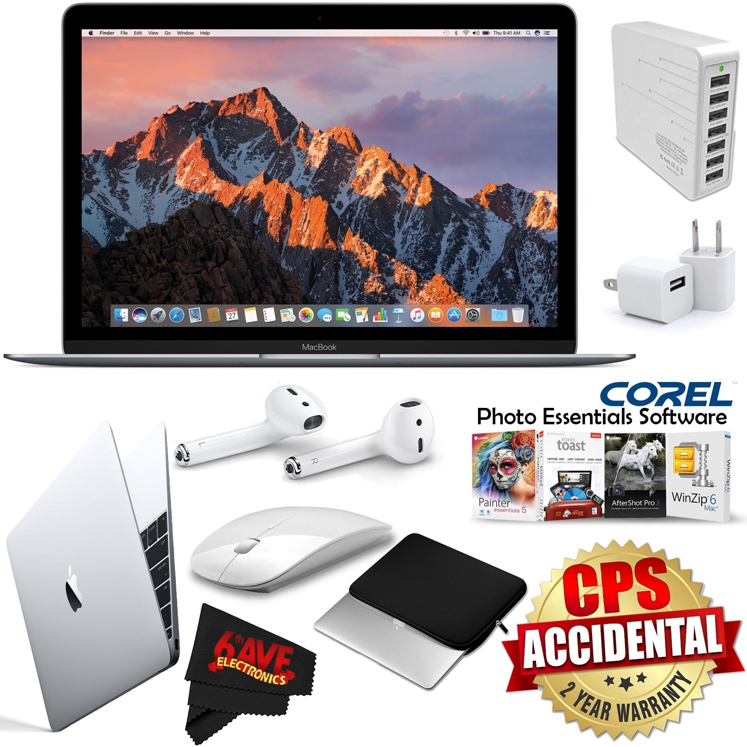 Shop Apple 12 Macbook Mid 17 Silver 256gb Ssd Mnyh2ll A Travel Usb 5v Wall Charger For Iphone Ipad White Bundle Free Shipping Today Overstock