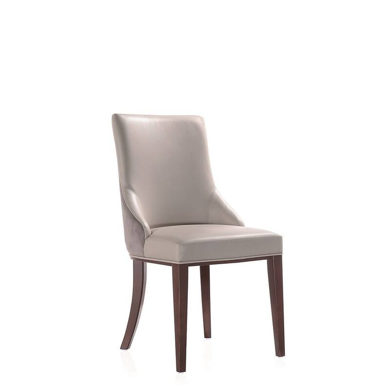 Manhattan Comfort Shubert Modern Faux Leather and Velvet Dining Chair