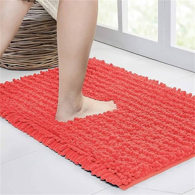 Bathroom Rug Non Slip Bath Mat - Coral - 32"x20"