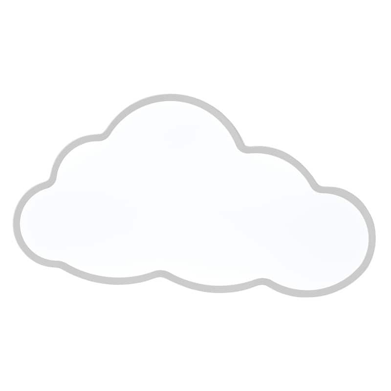 Modern Cloud Shape Flush Mount Ceiling Light Matte White Acrylic Fixture for Kids Room Bedroom