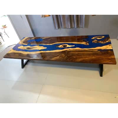 Blue Lagoon 118" Epoxy Dining Table - Style 3