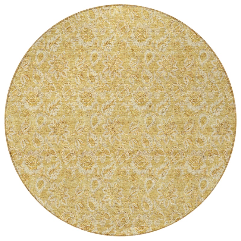 HomeRoots Floral Transitional Rectangle Outdoor Rug