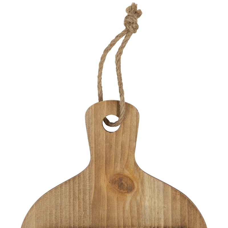 Natural Cutting Board Wooden Floral Wall Decoration - 10.5"