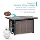 preview thumbnail 6 of 6, Outdoor 44 Inch 50,000 BTU Propane Gas Rattan Fire Pit Table, Aluminum Top