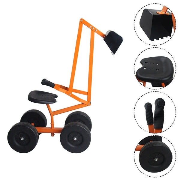 Costway Heavy Duty Kid Ride-on Sand Digger Digging Scooper Excavator. Opens flyout.