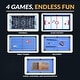preview thumbnail 3 of 5, Matrix 54-in 7-in-1 Multi Combo Game Table, Glide Hockey, Foosball, Billiards Pool, Table Tennis, Chess, Checkers, Backgammon