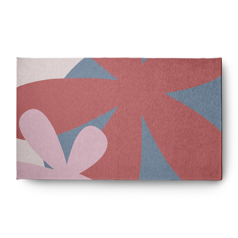 Bold Flowers Modern & Contemporary Chenille Area Rug