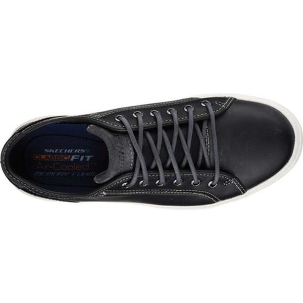 Shop Skechers Men's Relaxed Fit Porter Ressen Sneaker Black/White 