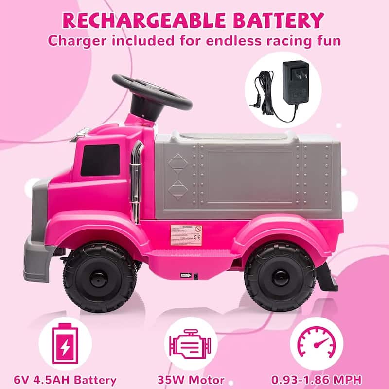Ride on Truck, Kids Electric Car with Storage for 3+ Best Kids Gift, Green