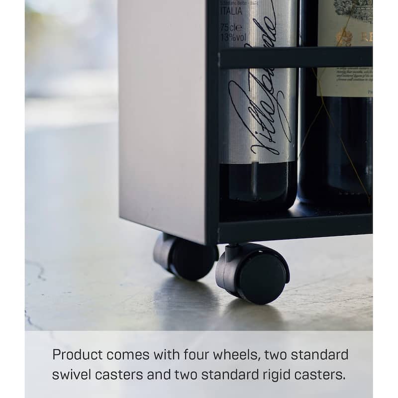 Yamazaki Home Slim Storage Cart, Steel, Holds 26.4 lbs, Minimal Assembly - L 18.7 x W 5.12 x H 31.69 inches
