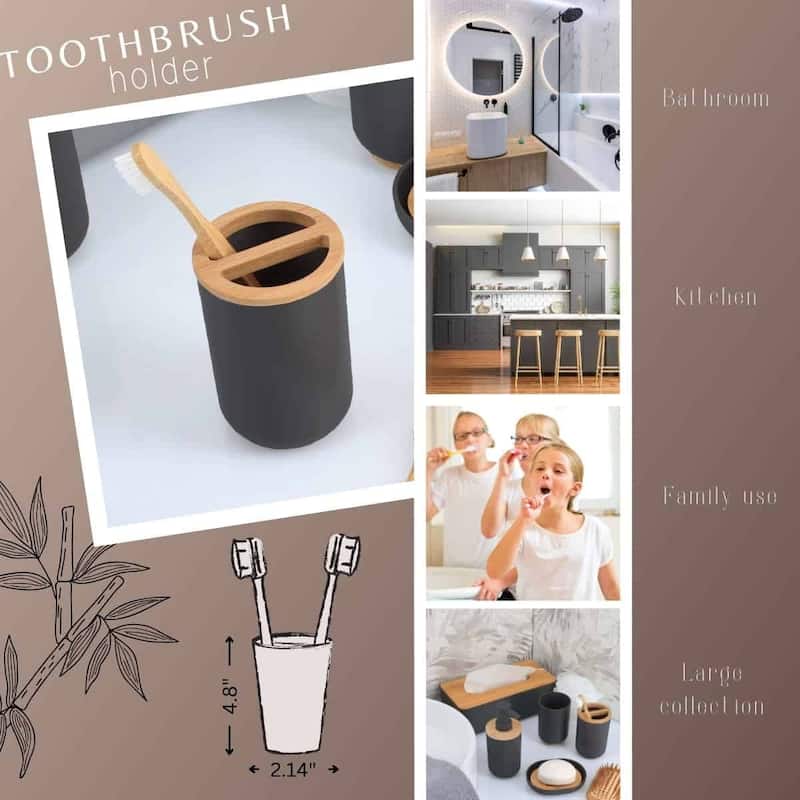 Padang Bathroom Accessories Set Bamboo
