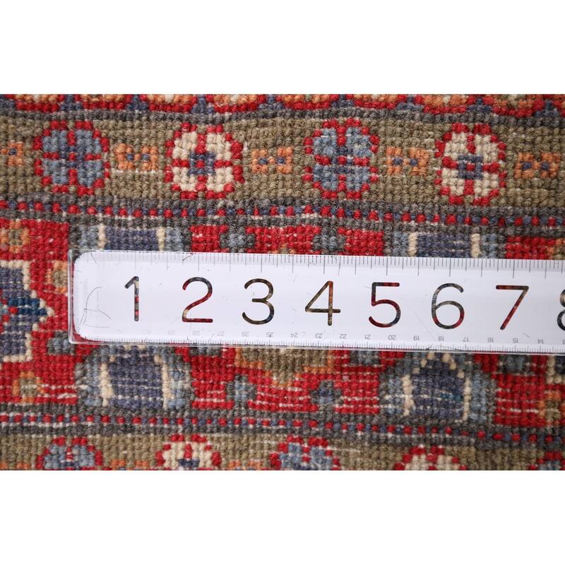 Kazak Oriental Area Rug Hand-Knotted Traditional Wool Carpet - 4'11" x 6'8"