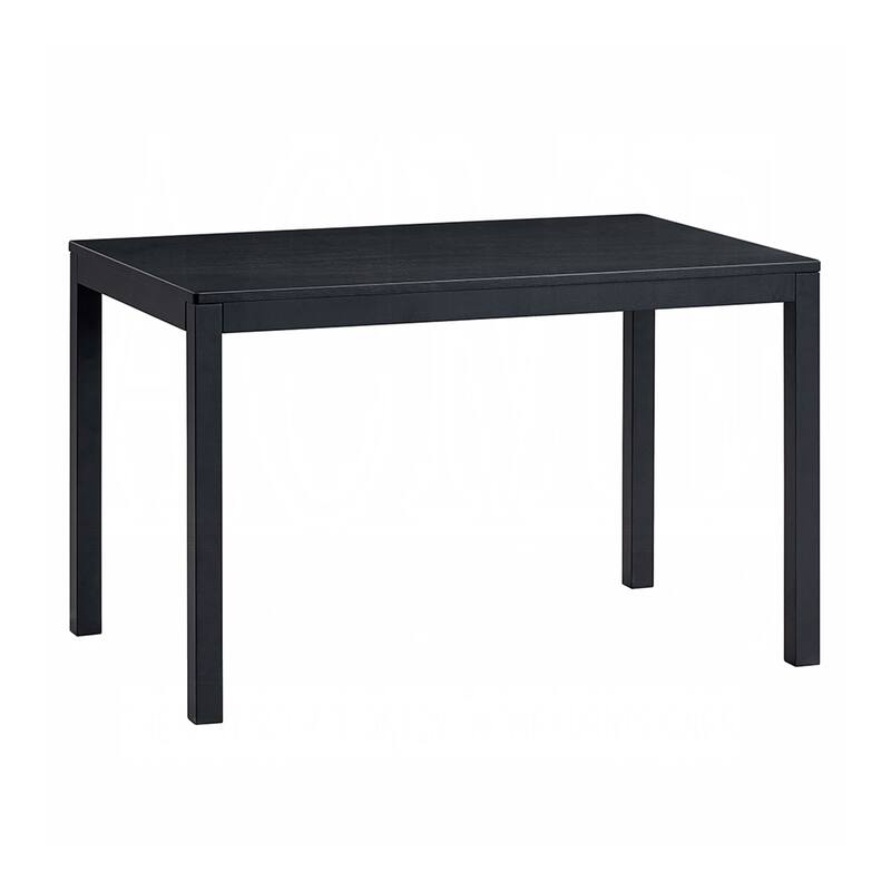 Rectangular Wooden Dining Table in Black Finish - Black