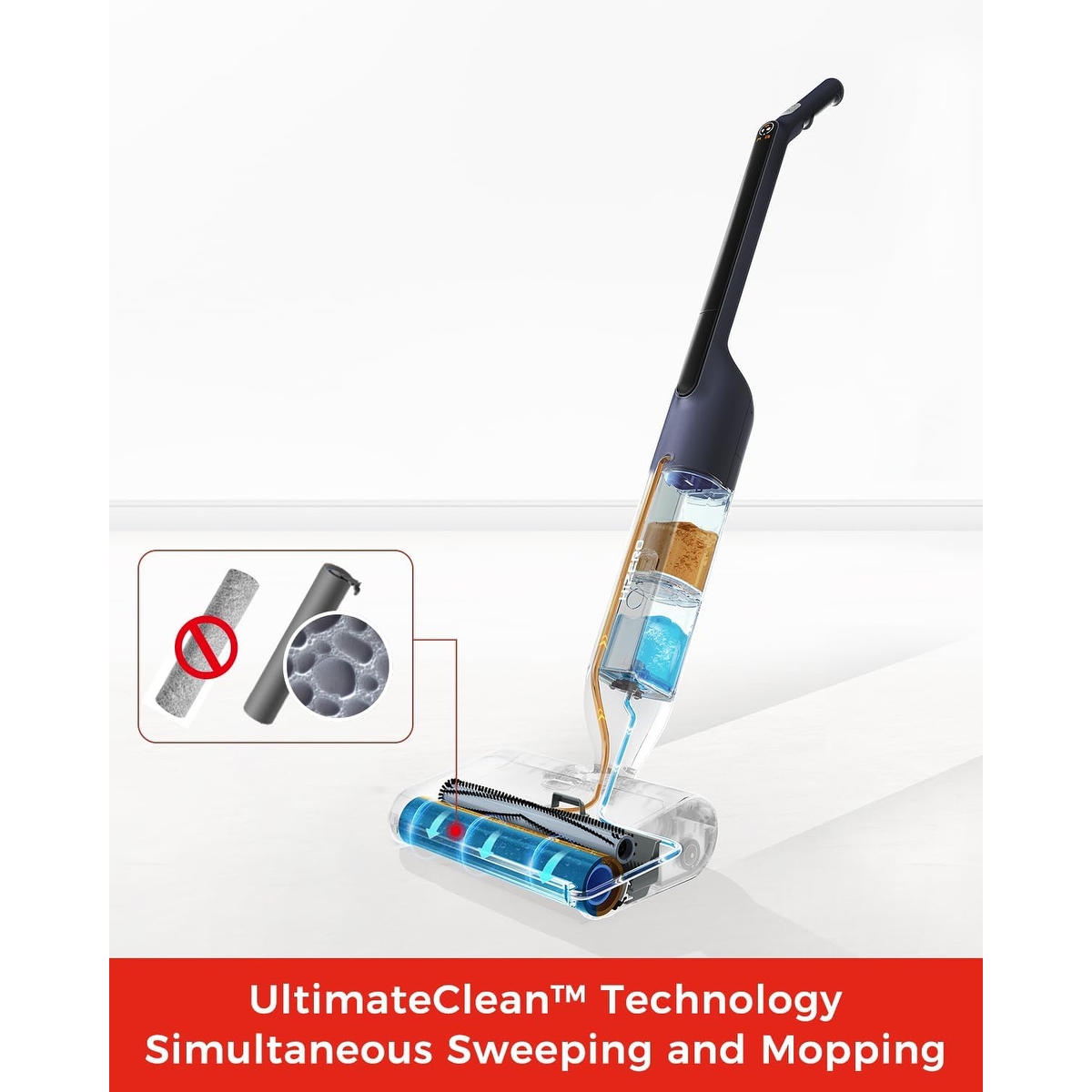 Hizero F600 All In One Hard Floor Cleaner - Black - 29 x 84