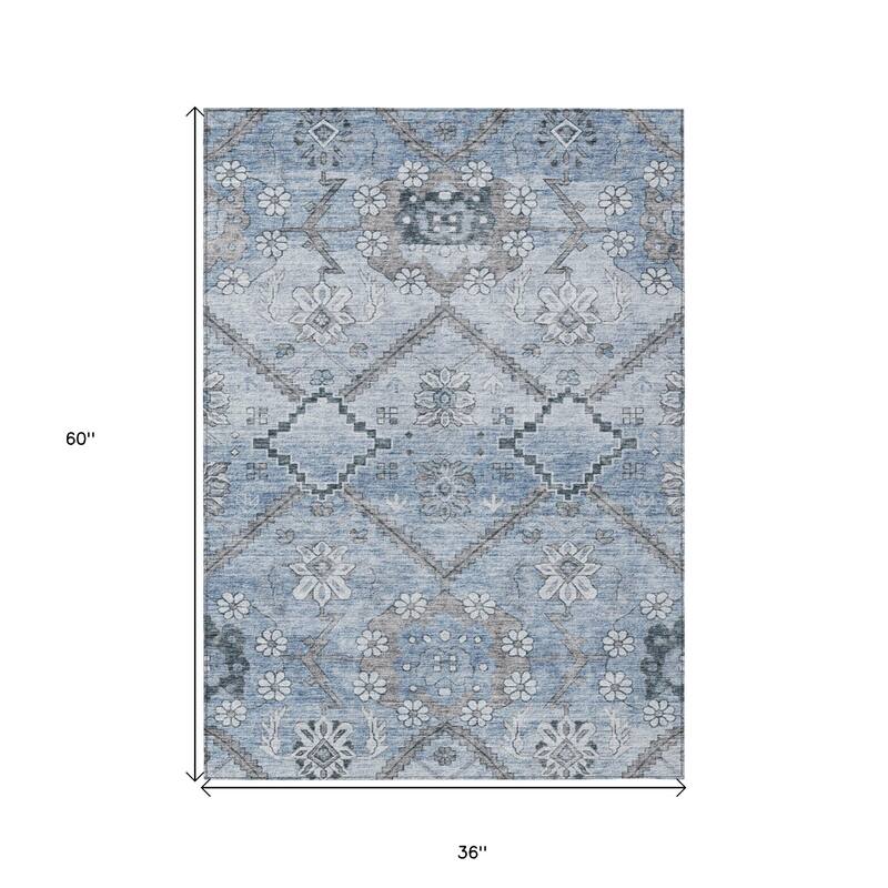 HomeRoots Floral Transitional Rectangle Outdoor Rug