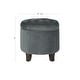 preview thumbnail 15 of 22, HomePop Velvet Round Storage Ottoman Gunmetal