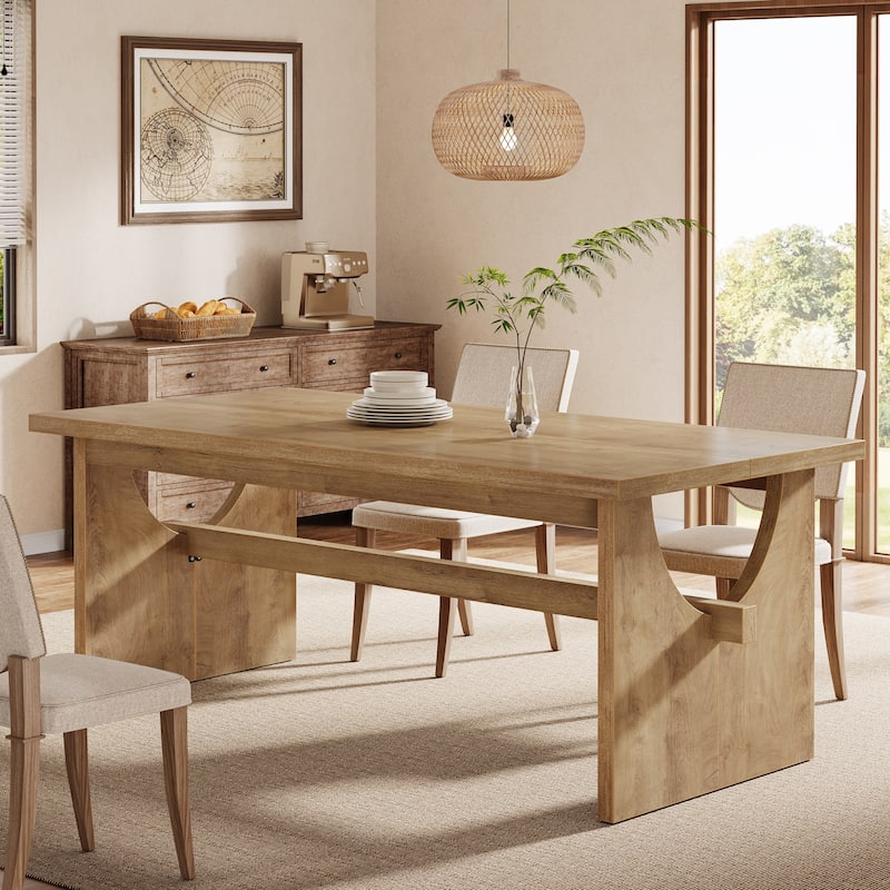 63" Large Rectangular Dining Table for 4-6 People