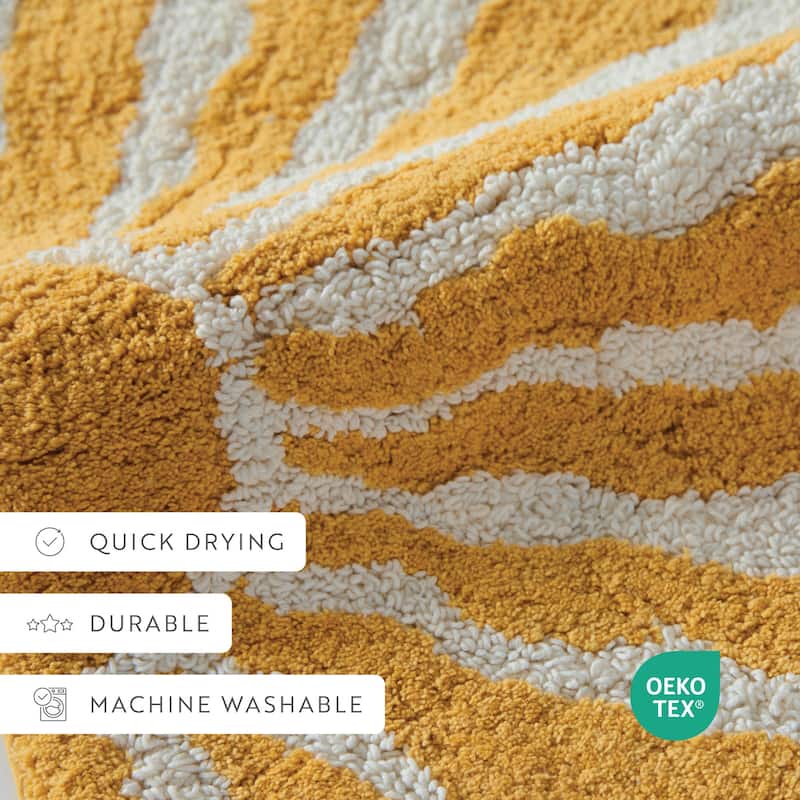 Becky Cameron 100% Cotton Modern Patterned Bath Mat