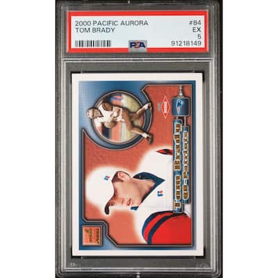 Tom Brady 2000 Pacific Aurora Football Rookie Card #84 Graded PSA 5 - 8' x 11'