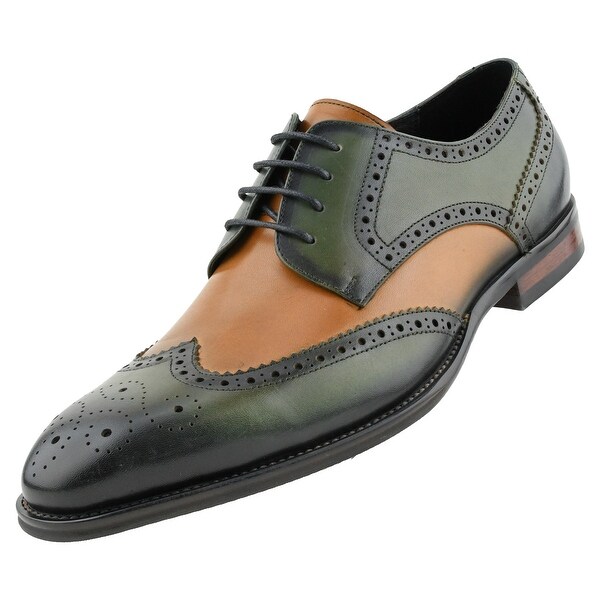 green formal shoes