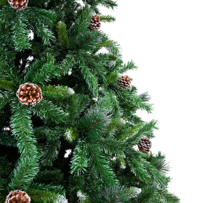 Full Two-Tone Buckeye Glittered Pine Artificial Christmas Tree - 12' - Unlit - over-10-feet