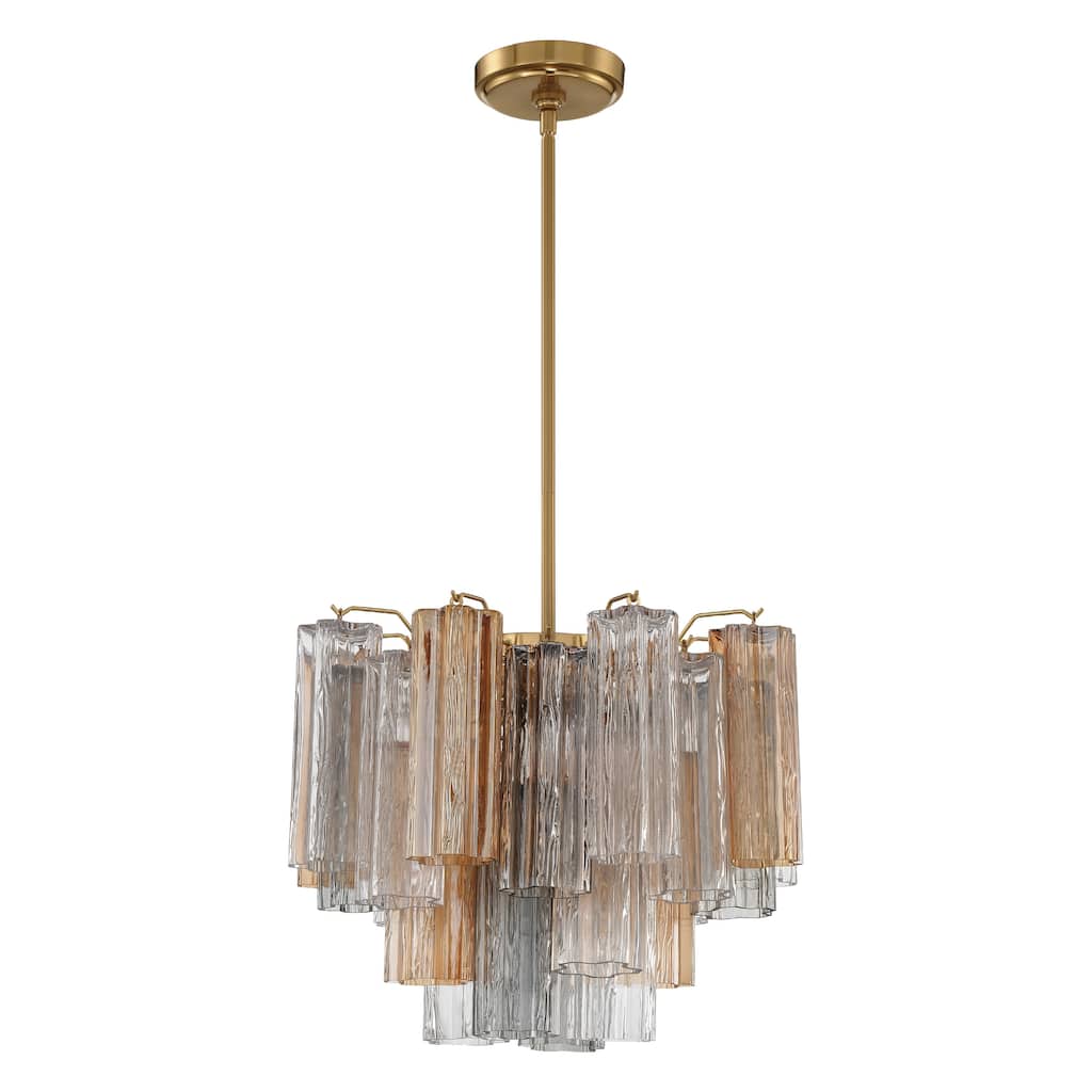 Addis 4 Light Aged Brass Chandelier - 17.75"W x 13.75"H x 17.75"D