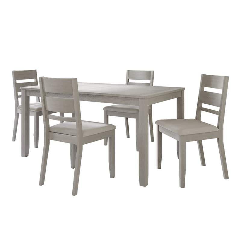 CraftPorch Elegant 5-piece Wooden Dining Set - White