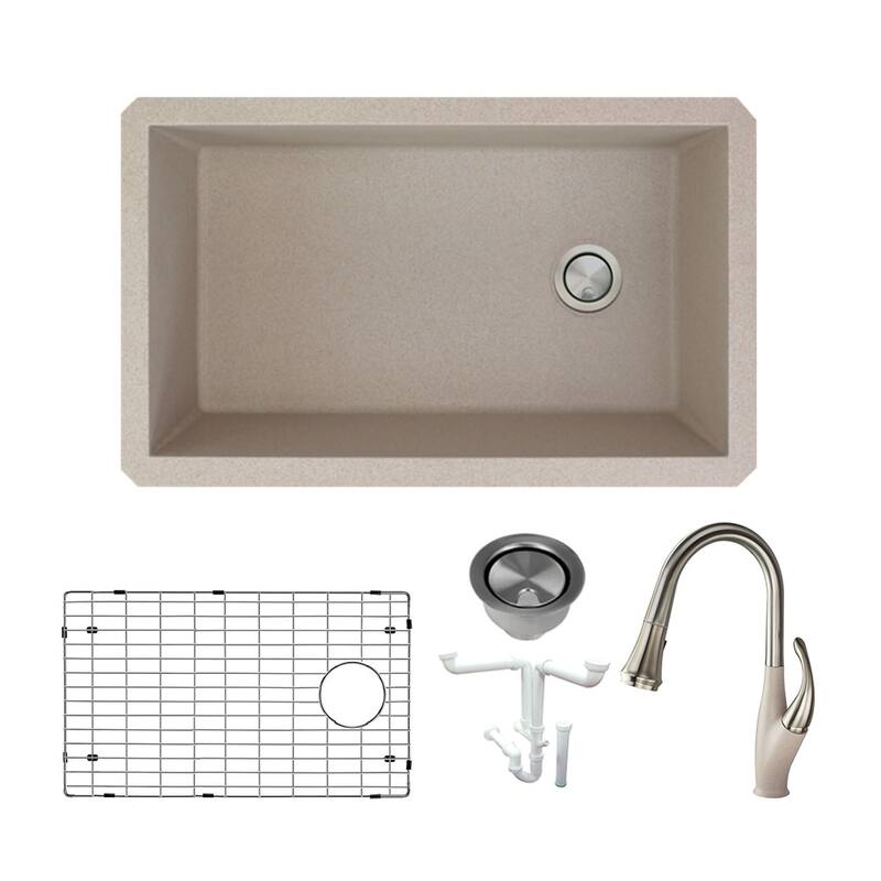 Transolid KF-RUSS3118 Radius 31-3/4" Undermount Single Basin Granite