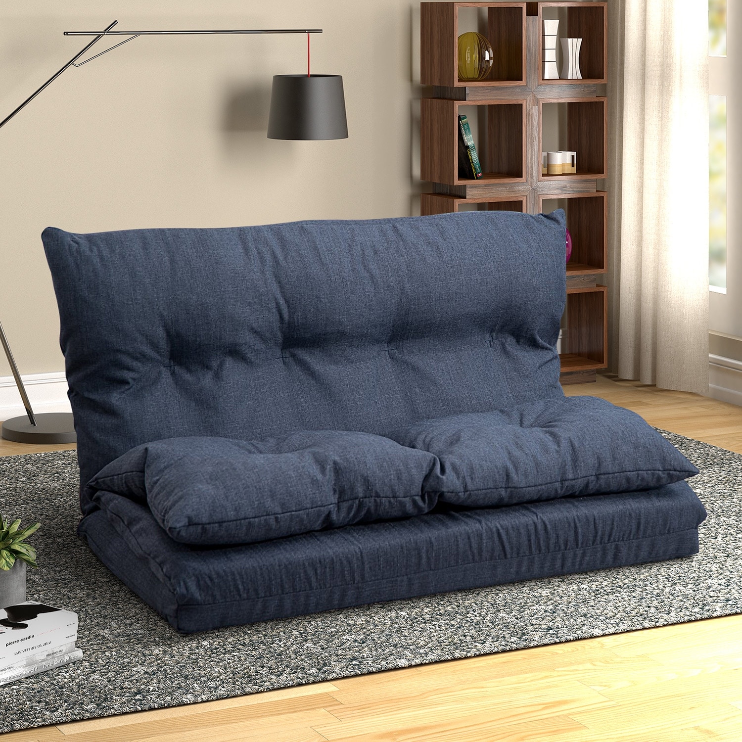 Adjustable fabric folding chaise lounge sofa hot sale chair floor couch ebern designs upholstery