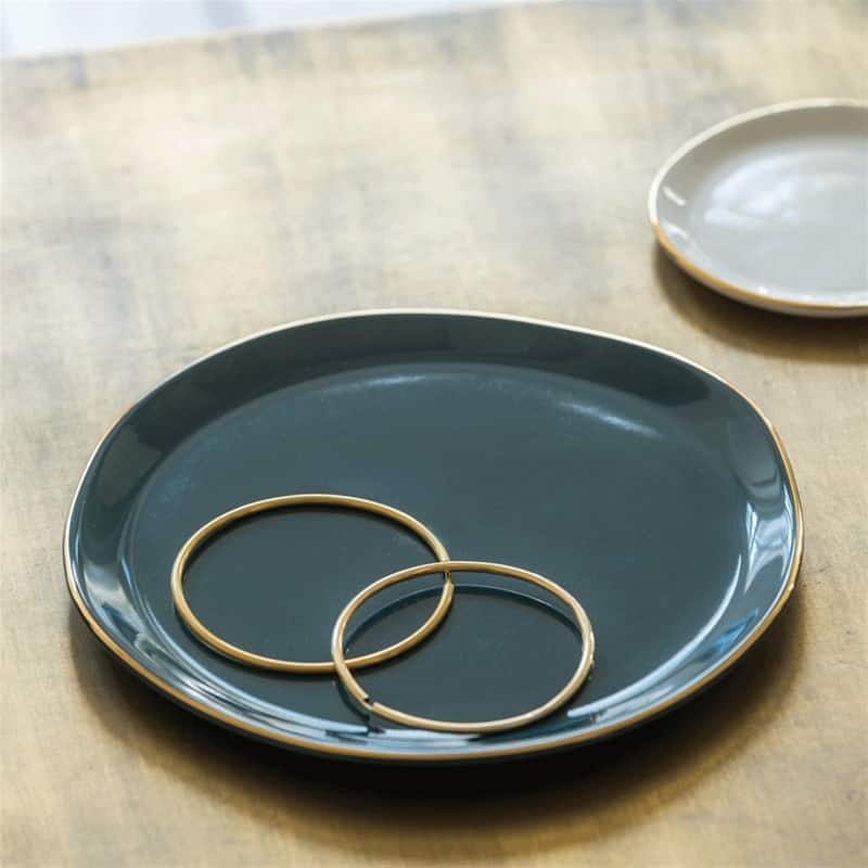 Good Morning Plate Blue Green - Green blue