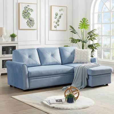 Reversible L Shape 3 Seat Sectional Couch with Storage