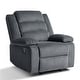 preview thumbnail 17 of 24, Modern Upholstered Recliner Chair with Adjustable Backrest Corduroy Dark Gray Single
