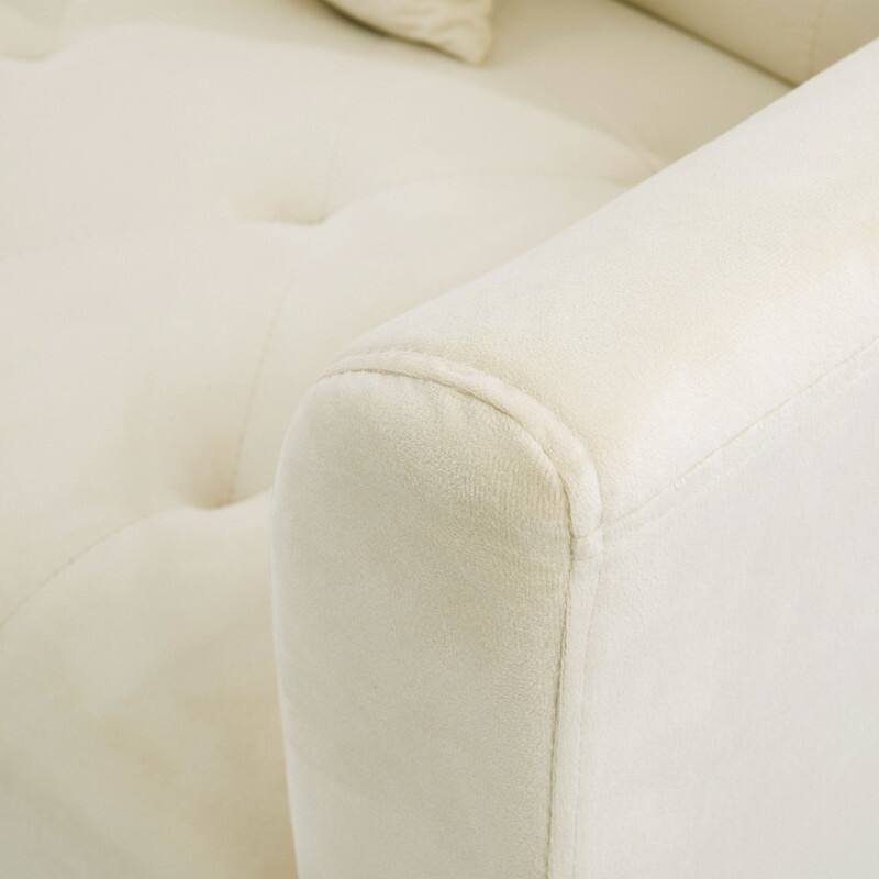 71" Velvet Green Gray Double Sofa Bed