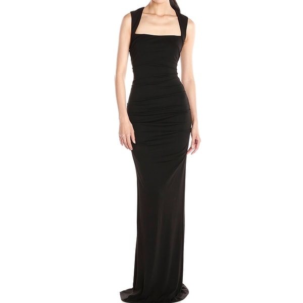 nicole miller black gown
