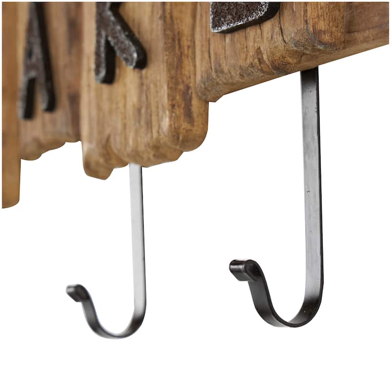 Multi Colored Metal Single Hanger Anchor Wall Hook (Set of 4)