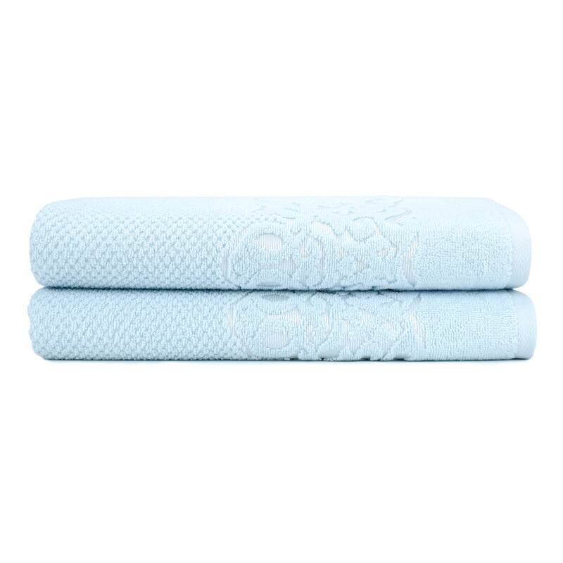 East'N Blue Galata Turkish Cotton Bath Towel (Pack of 2) - Ice Blue