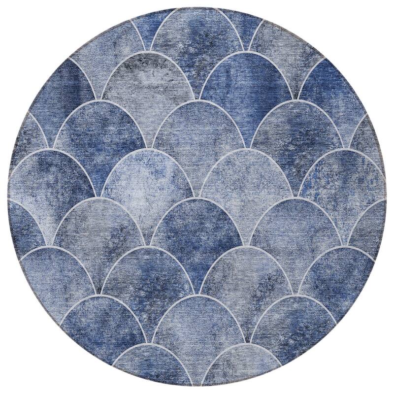 HomeRoots Abstract Transitional Rectangle Outdoor Rug