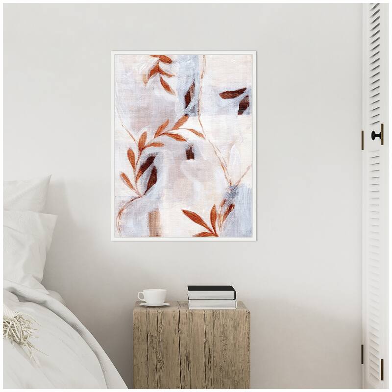 Kate and Laurel Sylvie Brown Foliage Framed Canvas by Nikita Jariwala