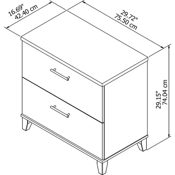 Copper Grove Shumen Lateral File Cabinet - 29.72"L x 16.69"W x 29.15"H - 29.72"L x 16.69"W x 29.15"H