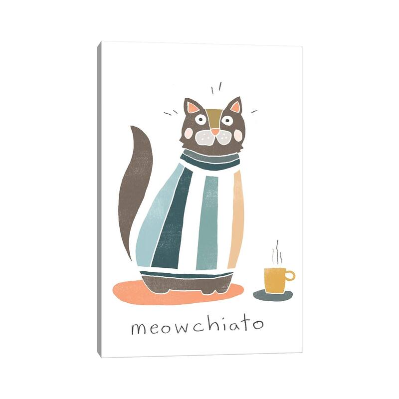 iCanvas "Coffee Cats I" by June Erica Vess Canvas Print