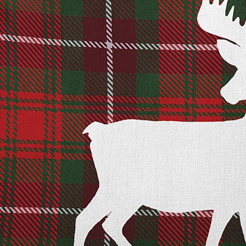 Tartan Reindeer Accent Pillow
