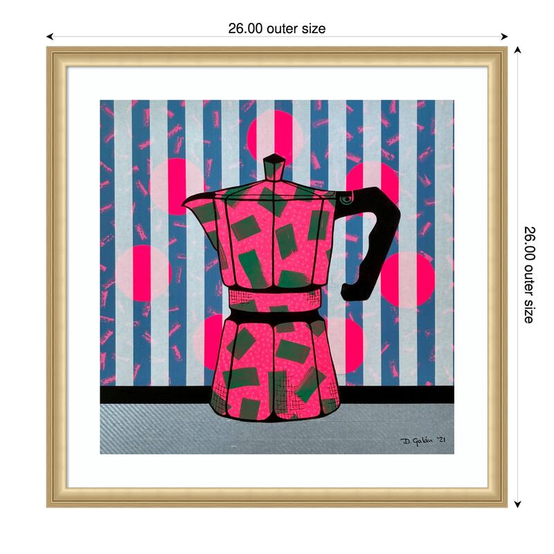 Latte by David Galan Wood Framed Wall Art Print